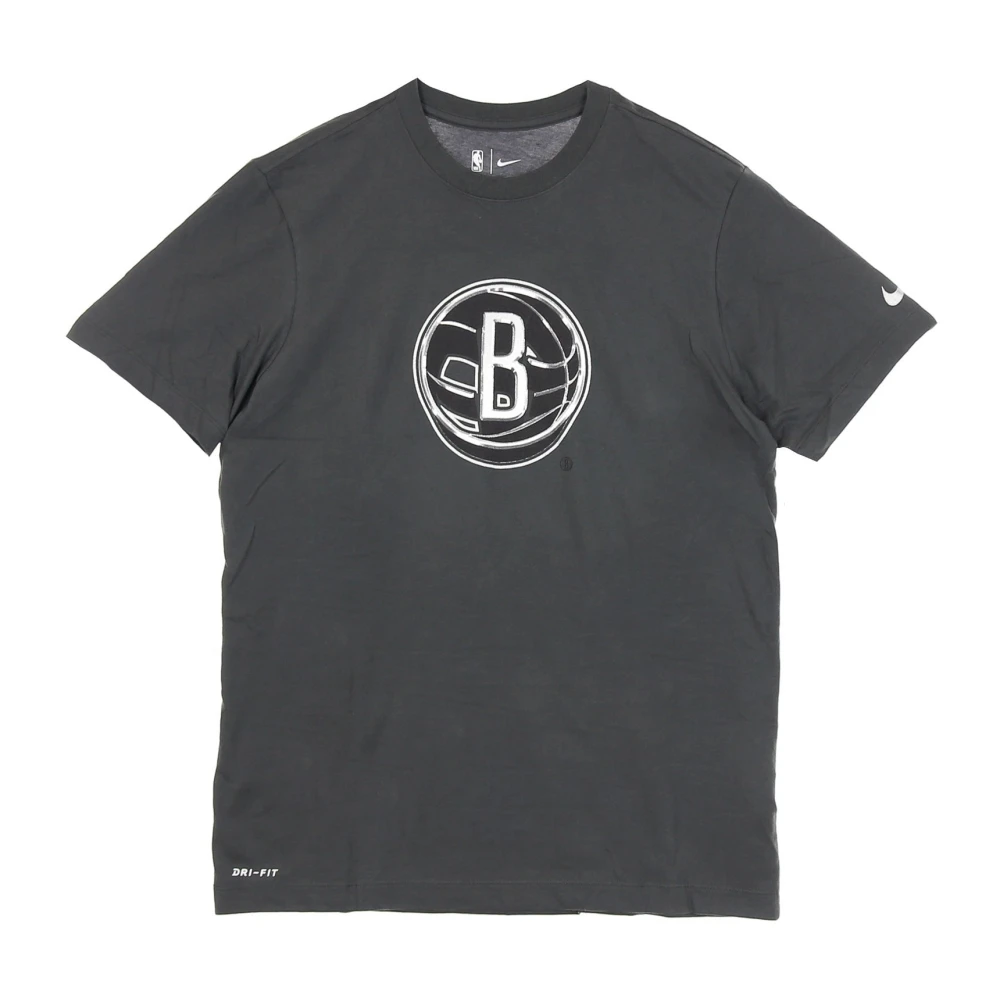 Nike Brooklyn Nets Logo T-shirt Gray Heren