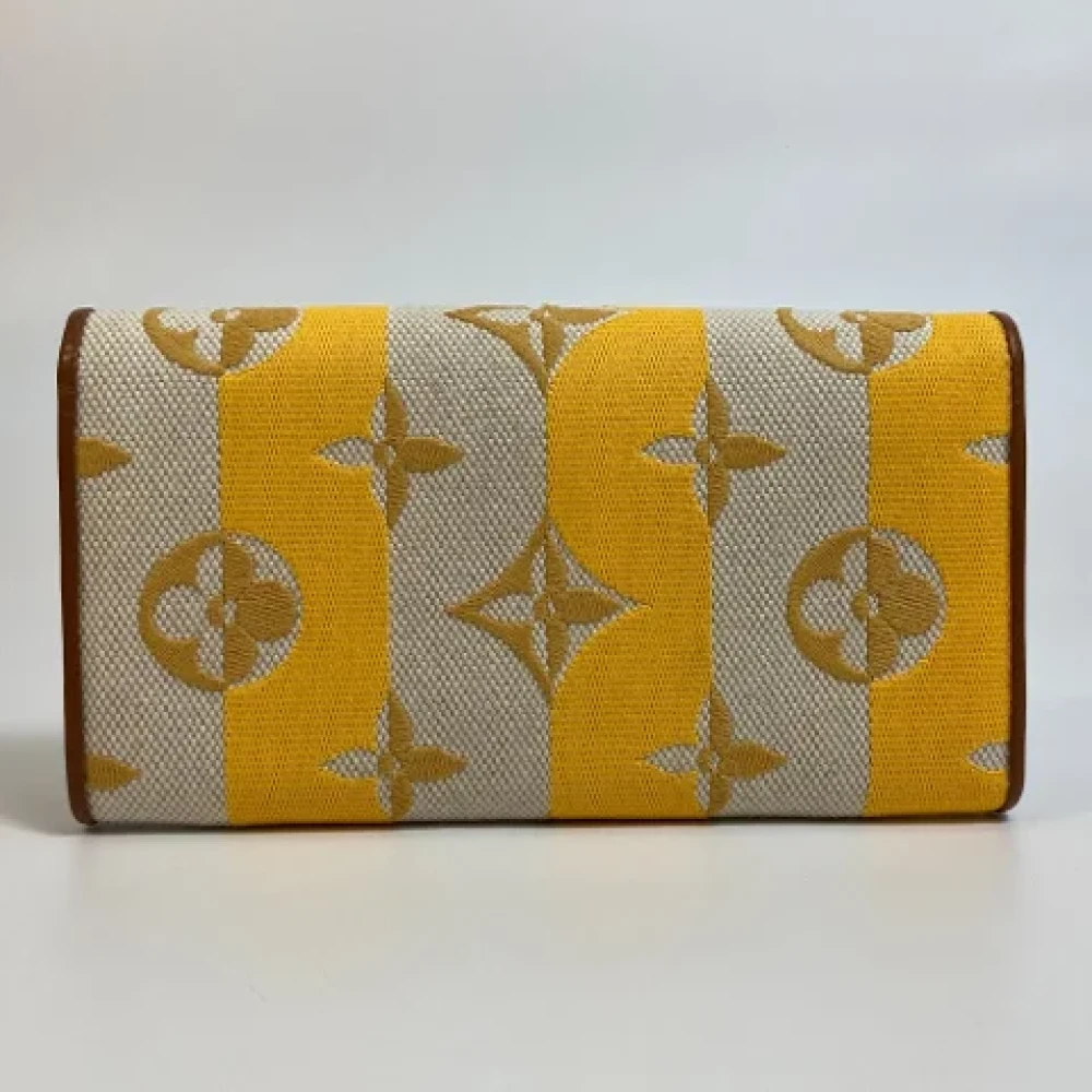 Louis Vuitton Vintage Pre-owned Canvas wallets Yellow Dames