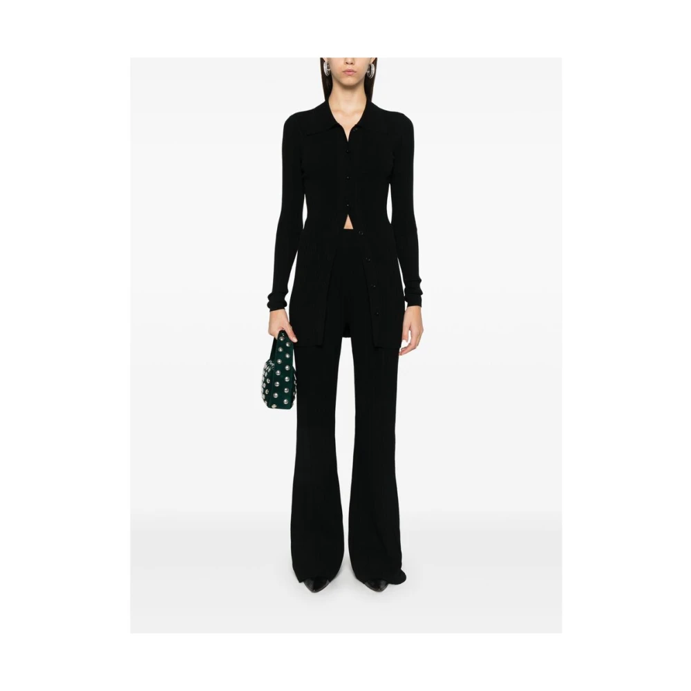 Remain Birger Christensen Zwarte Geribbelde Gebreide Trui Black Dames