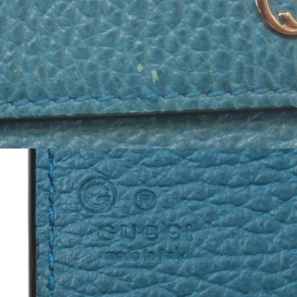 Gucci Vintage Pre-owned Leather wallets Blue Dames
