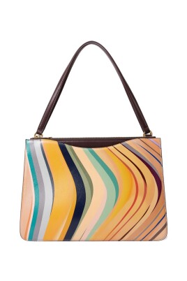 Borsa In Tessuto Simil-pelle Nero Con Rose Fatte A Mano Beige - Don