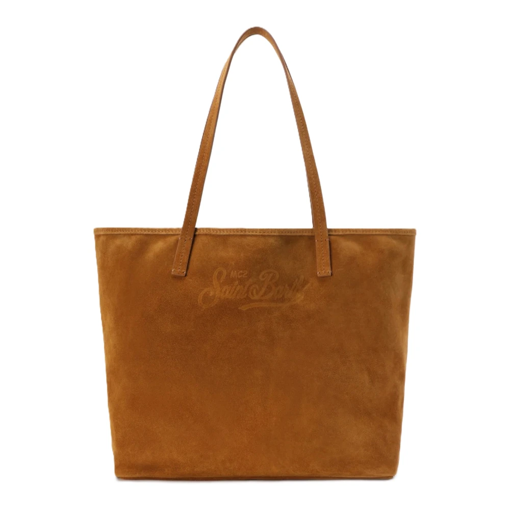 Mc2 Saint Barth Women's Brown Suede City Shoulder Bag - Shopping Bags - One Size - Bags