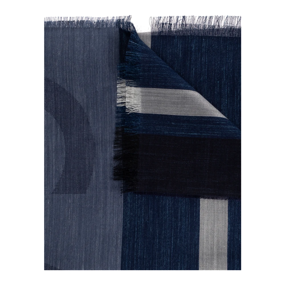 Salvatore Ferragamo Gestreept patroonsjaal Blue Heren