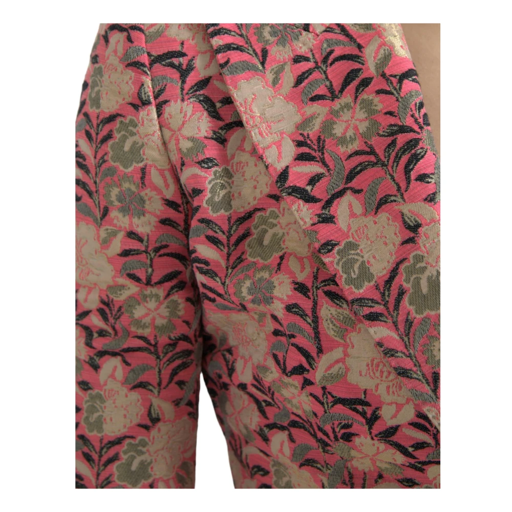 Dolce & Gabbana Roze Brokaat Culotte Pak Pink Dames