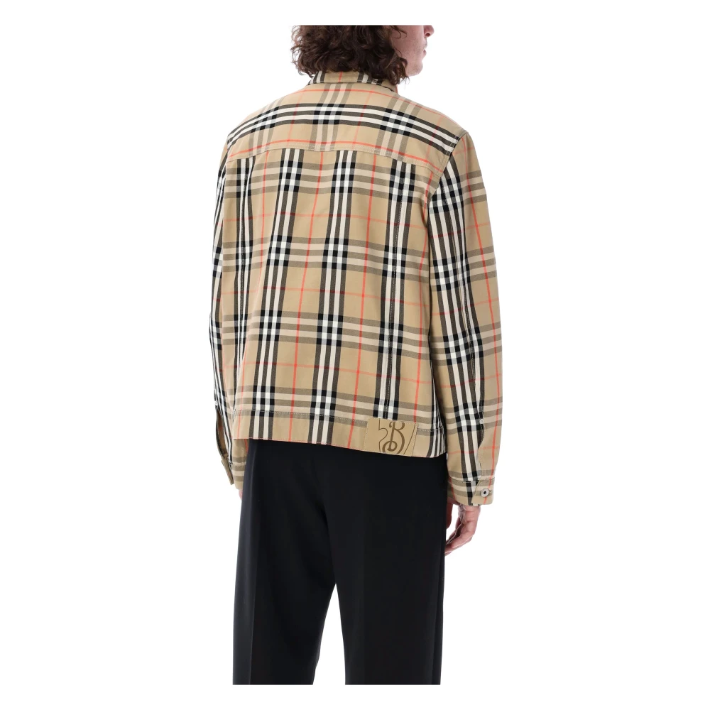 Burberry Check Canvas Jas Herenkleding Buitenkleding Multicolor Heren