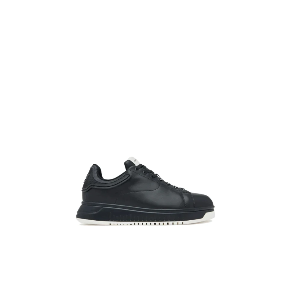 Emporio Armani Homme Noir Chaussures, Taille: 43 Eu Baskets Basses