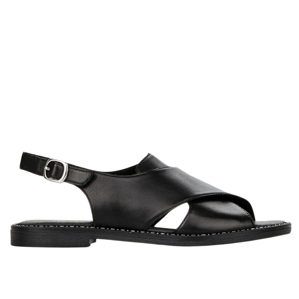 Remonte Women's Black Flat Sandals, 4 Uk, Casual Open Sandals