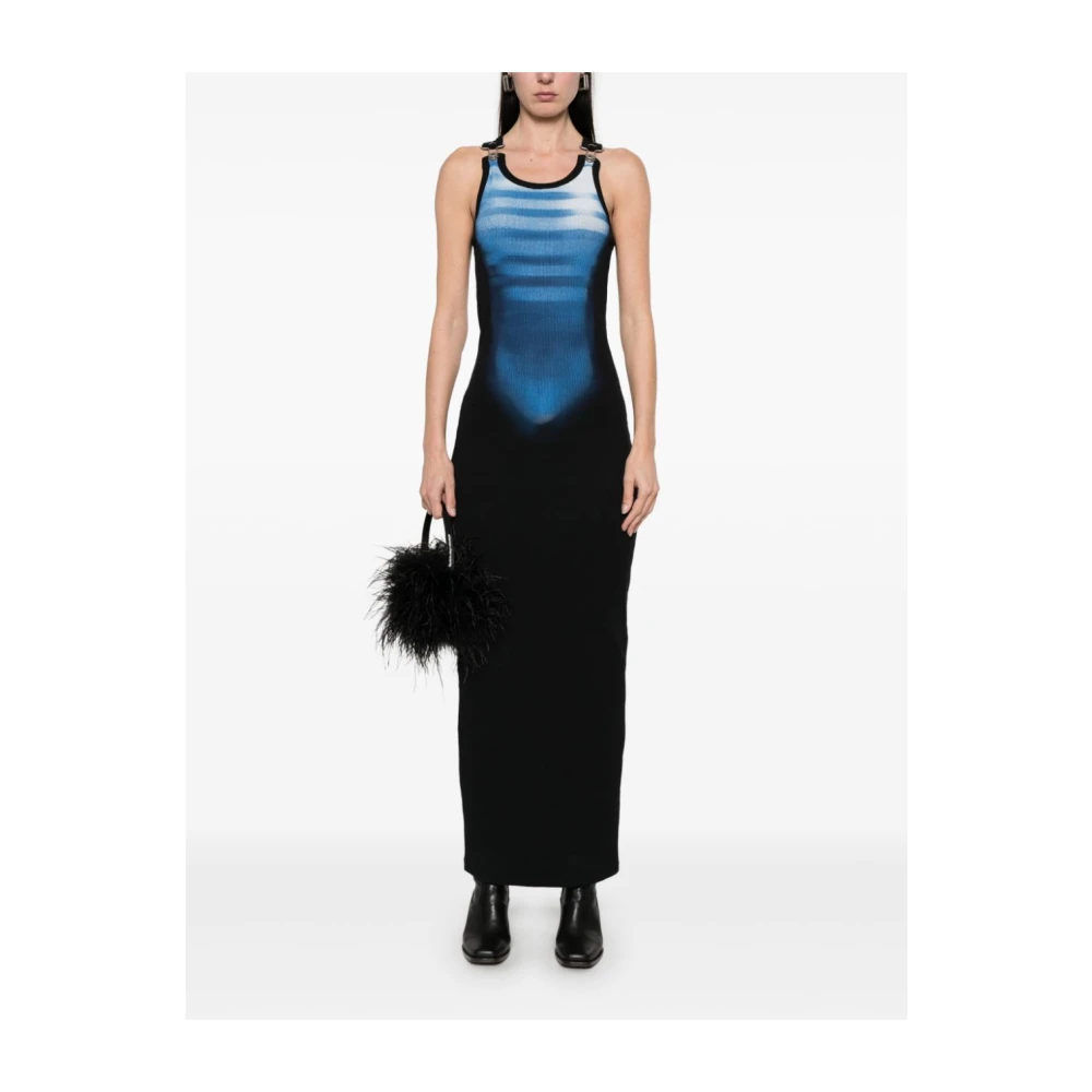 Jean Paul Gaultier Gedrukte Mouwloze Lange Jurk Multicolor Dames