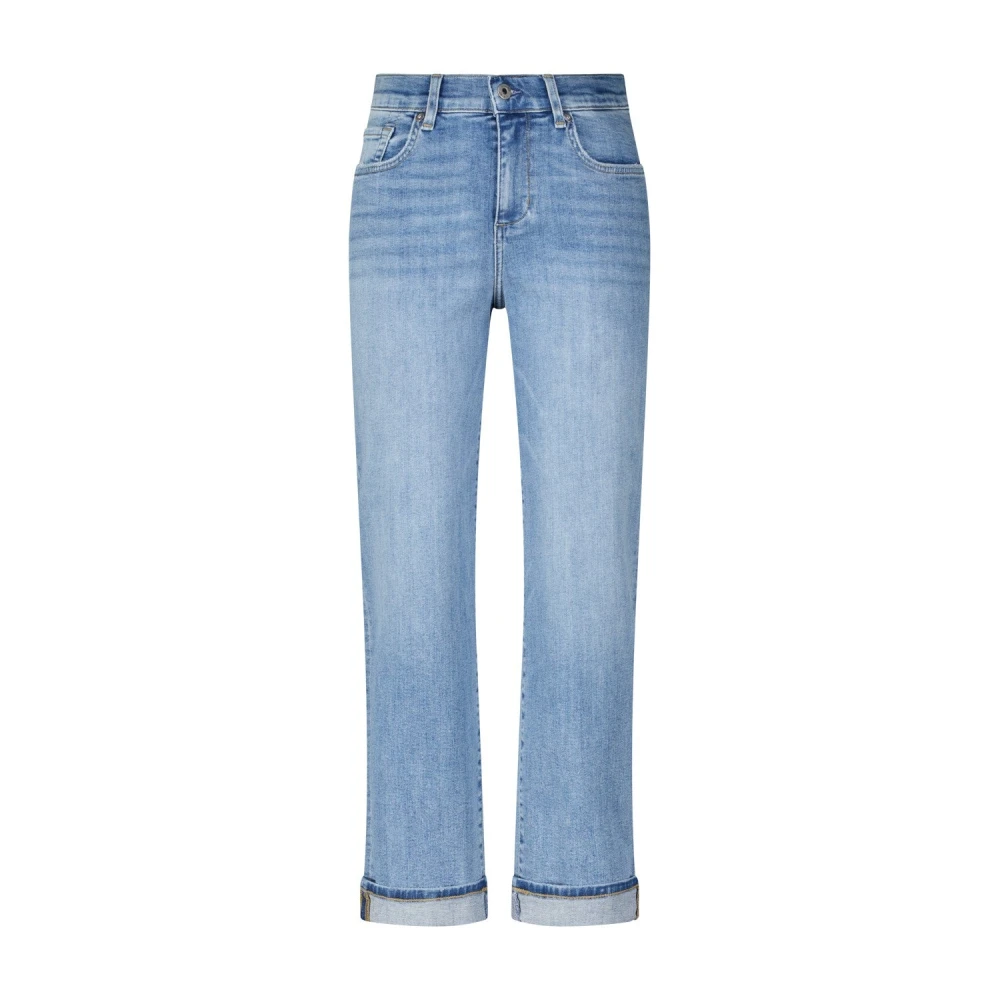 Liu Jo Avslappnad passform jeans med logotyp-patch Blue, Dam