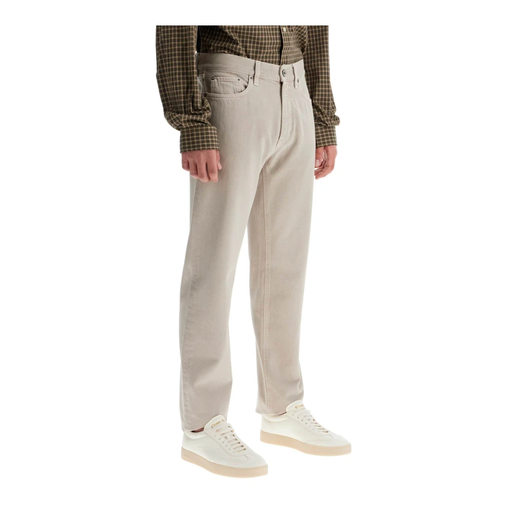 Ermenegildo Zegna Klassieke pasvorm denim jeans Beige Heren