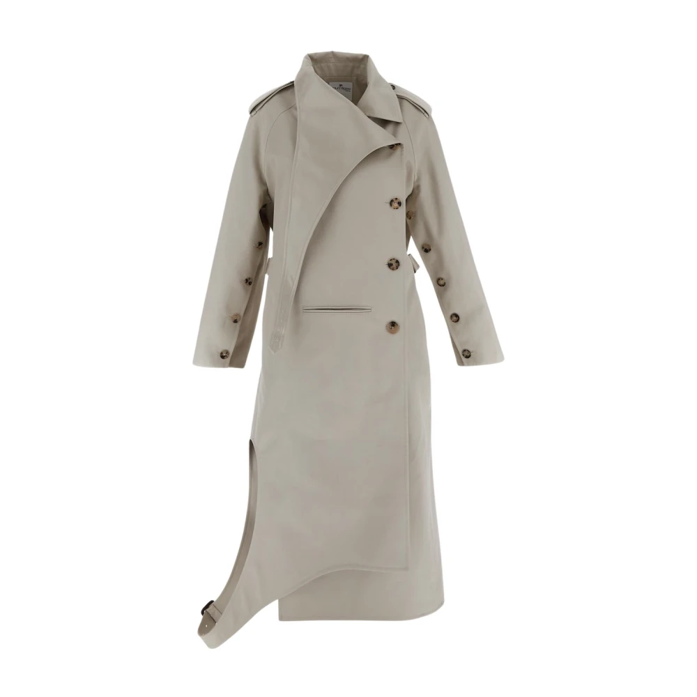 Courrèges Katoenen Trenchcoat Gray Dames