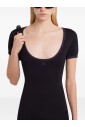 elegante-robe-courreges-en-coton-noir-et-marine