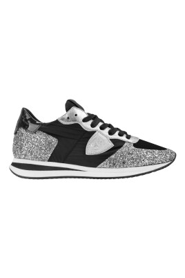 sneakers-en-cuir-lamine-et-paillettes-femme-lacets