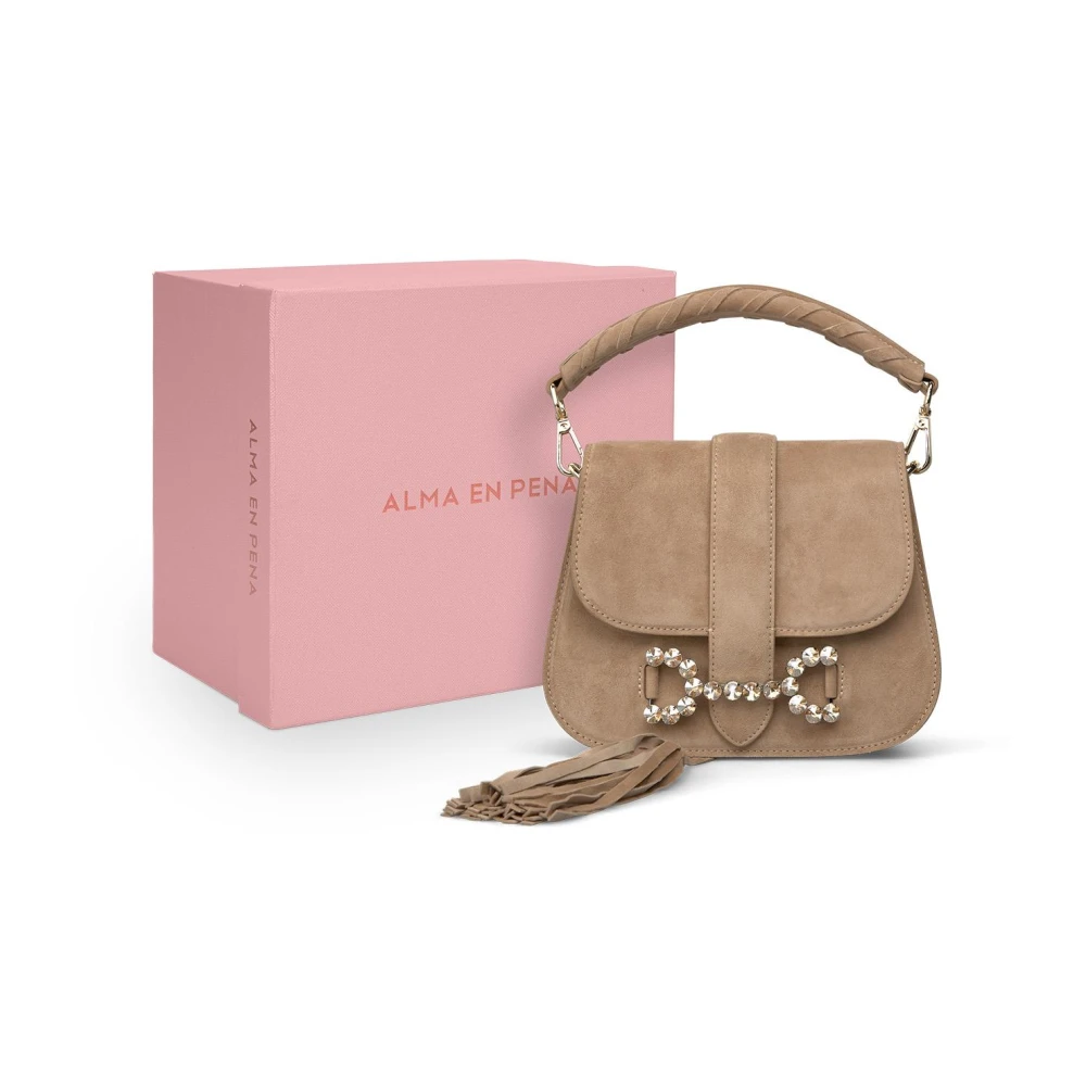 Alma en Pena Schoudertas met stijgbeugeldetail Brown Dames