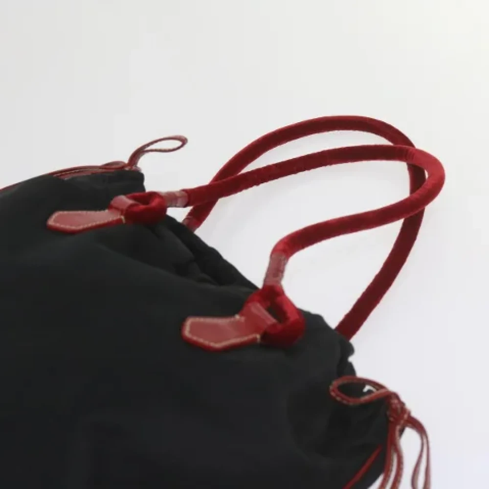 Prada Vintage Pre-owned Nylon handbags Black Dames