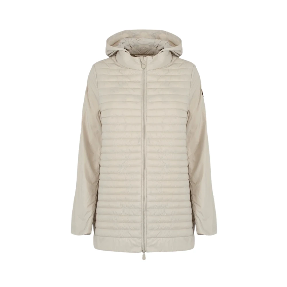 Save The Duck Women's Beige Winter Jackets, 2XL, Lorena Nylon Jacket