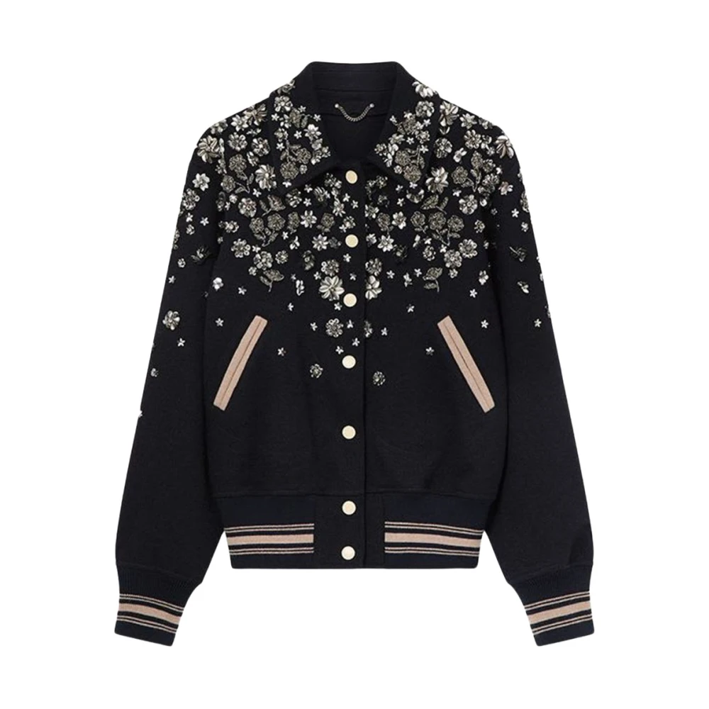 Golden Goose Wool Bomber Jacket - Female - Bomber Jackets - Blue - S - Jackets