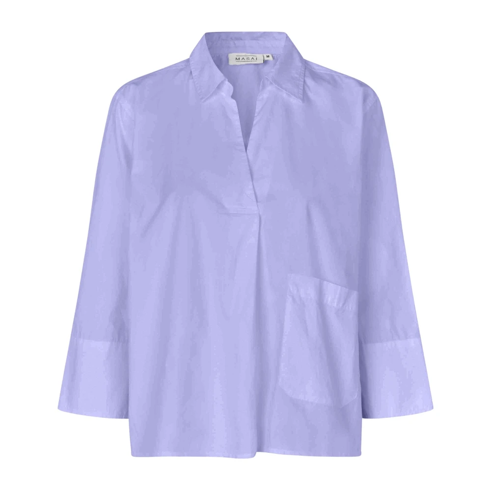Masai Women's Purple Blouses, M, 2078S Hydrangea Blouse