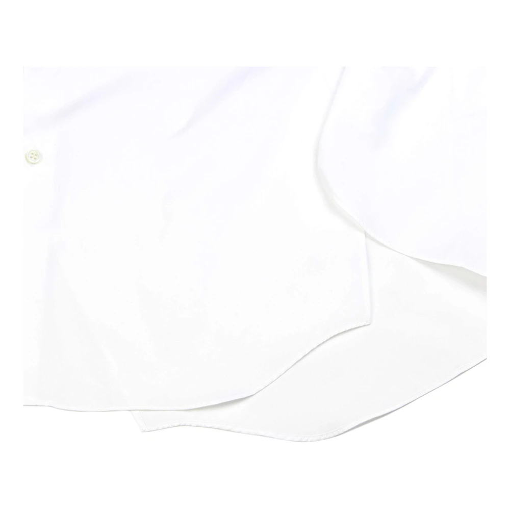 Comme des Garçons Witte Katoenen Overhemd met Lange Mouwen en Logo White Heren