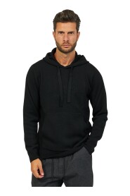 Czarny Bawełniany Sweter z HWCA84