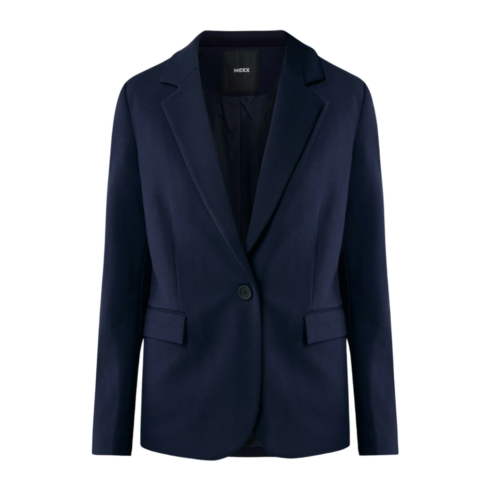 Mexx Navy Basic Relaxed Fit Blazer Blue Dames