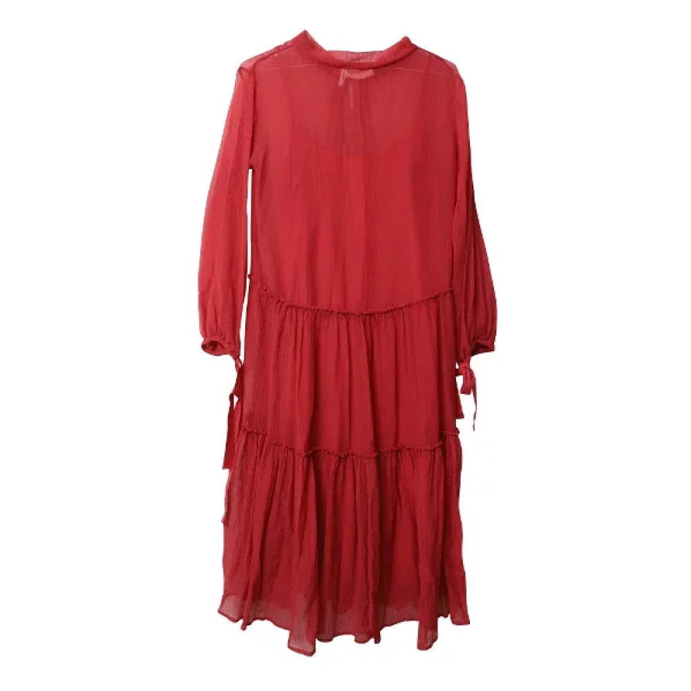 Chloé Pre-owned Cotton dresses Red Dames