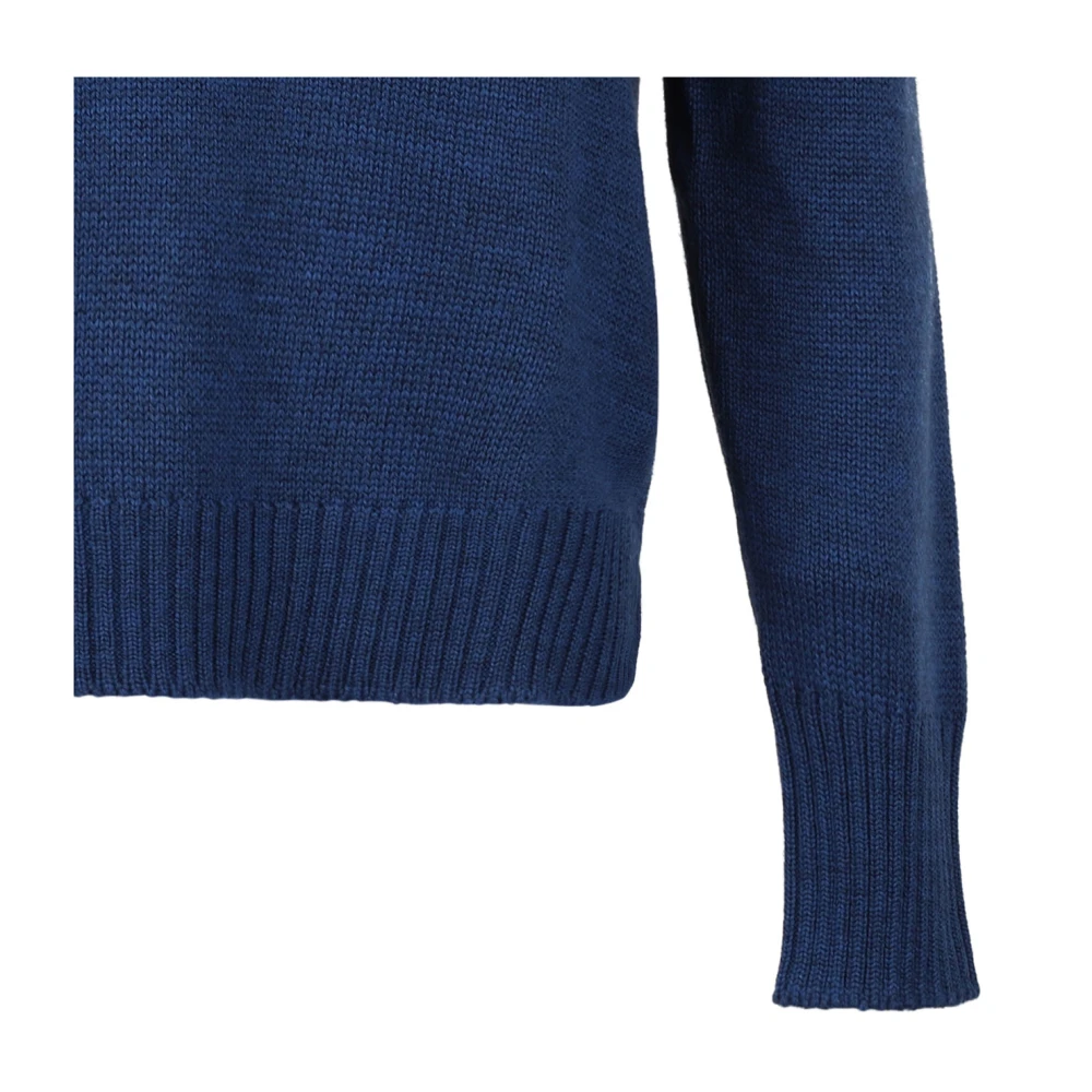 Gran Sasso Navy Blue Turtleneck Sweater Blue Dames