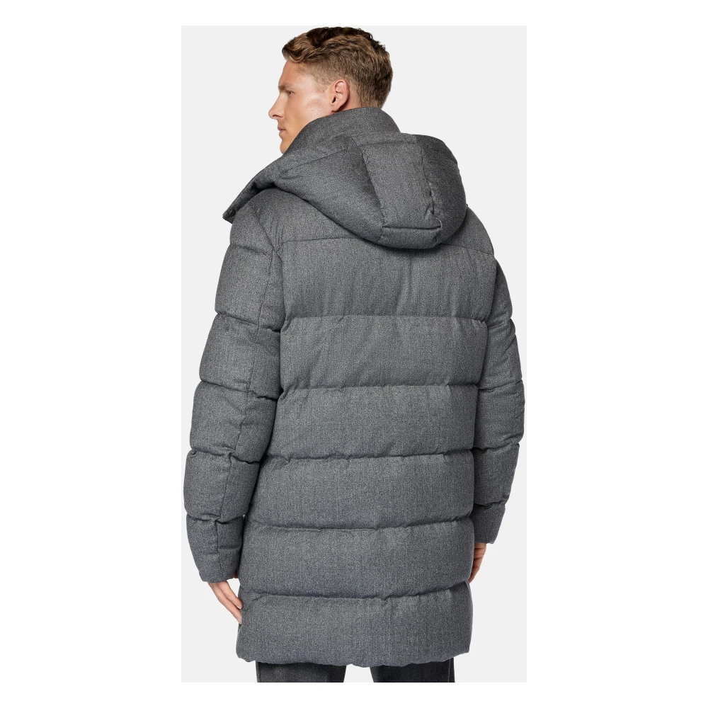 Boggi Milano Flannel Parka gevoerd met ganzen dons Gray Heren