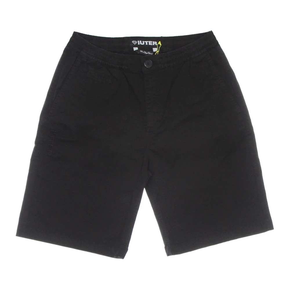 Iuter Zwarte Jogger Shorts met Zakken Black Heren