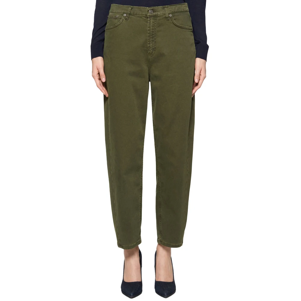 Dondup Groene Loose Fit Hoge Taille Jeans Green Dames