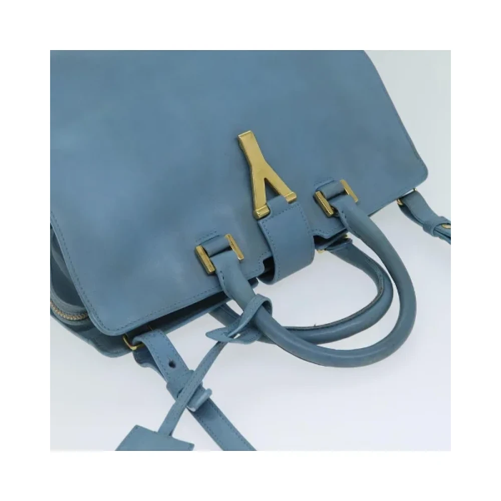Saint Laurent Vintage Pre-owned Leather handbags Blue Dames