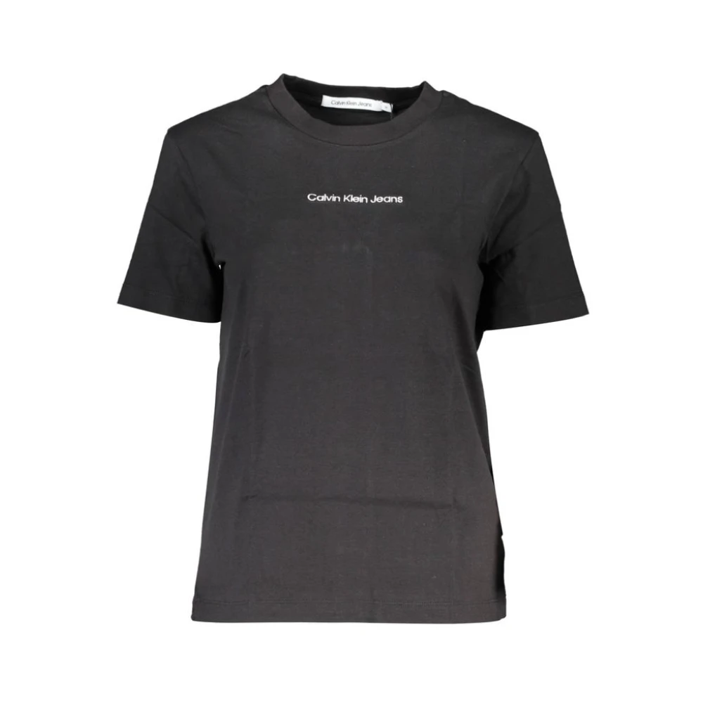 Calvin Klein Svarta Bomull Tops & T-Shirt Black, Dam