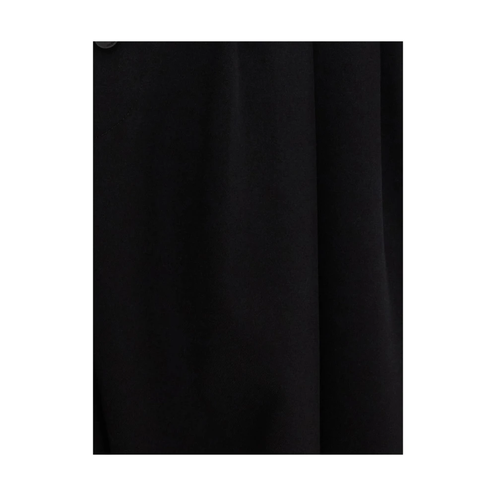 Jacquemus Zwarte Geplooide Broek met Knoopsluiting Black Heren