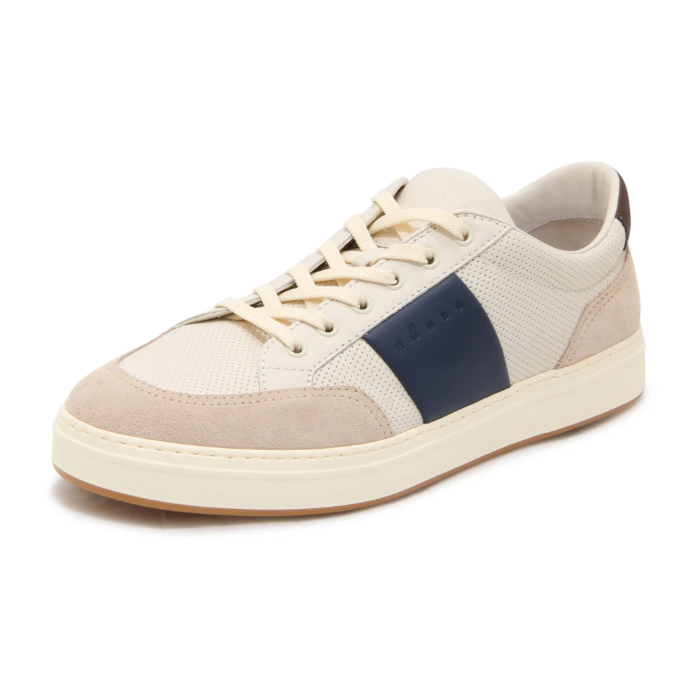 Hogan H668 Allacciato Fascia Logo Heren Schoenen Beige