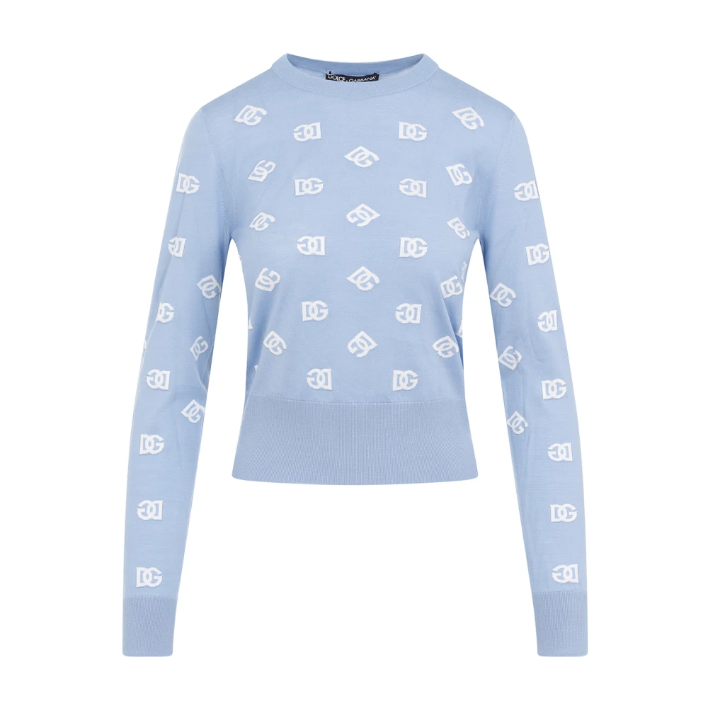 Dolce & Gabbana Blauwe Sweater Aw24 Damesmode Blue Dames