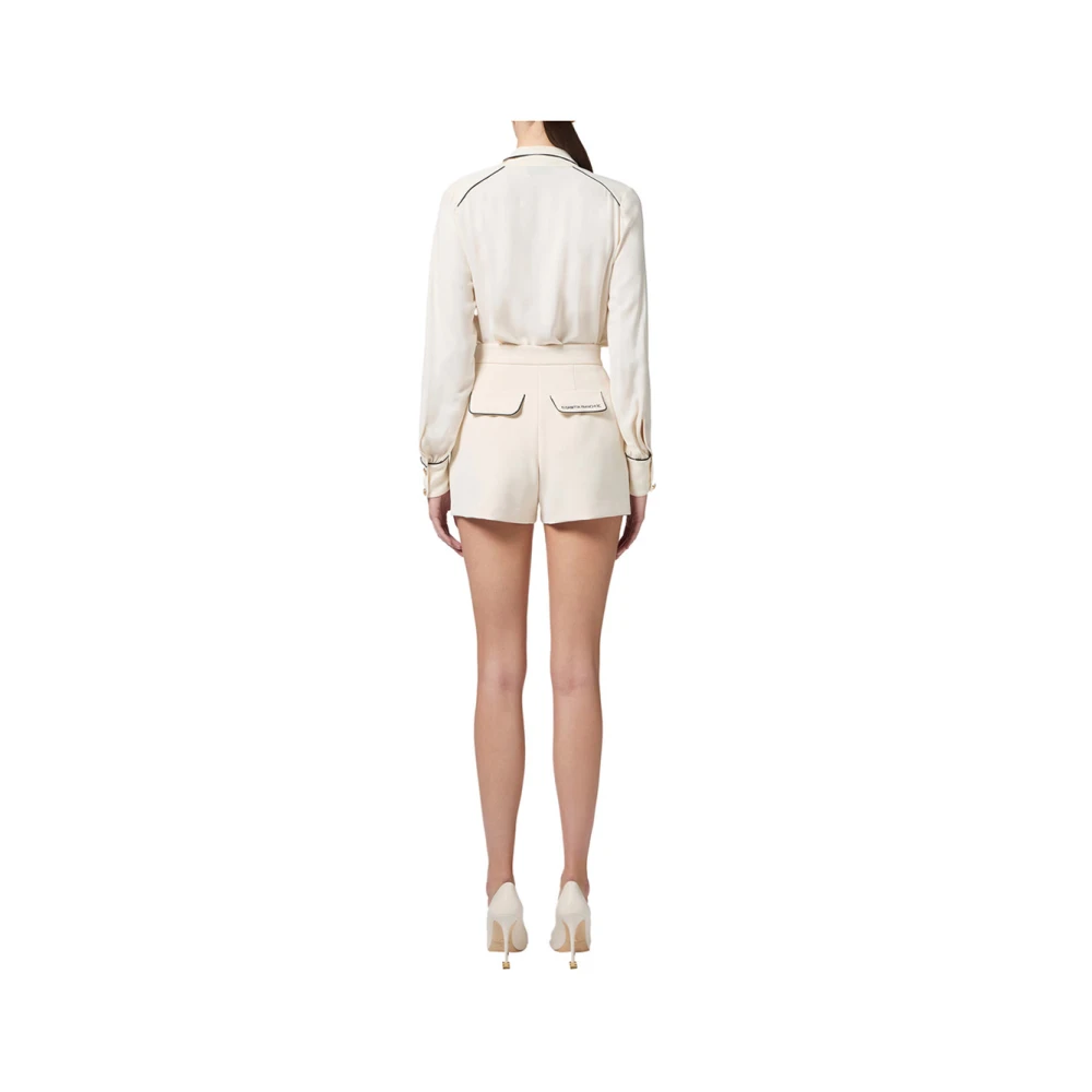 Elisabetta Franchi Stijlvolle Damesblouse Trendy Ontwerp White Dames