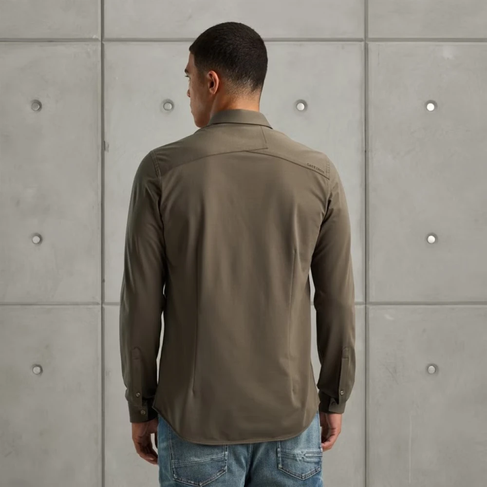 Cast Iron Twill Jersey 2 Tone Overhemd Green Heren