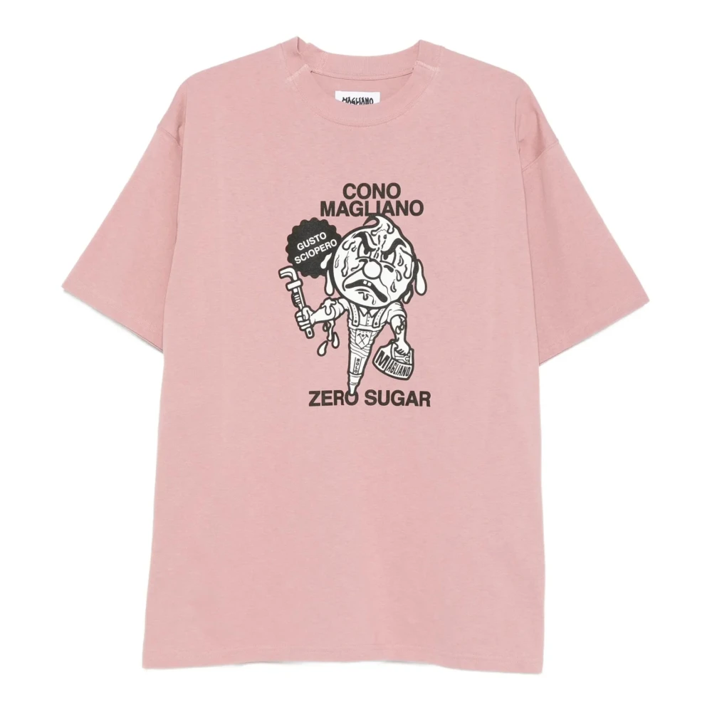 Magliano Men's Pink T-Shirt Graphic Print - T-Shirts - M - Tops
