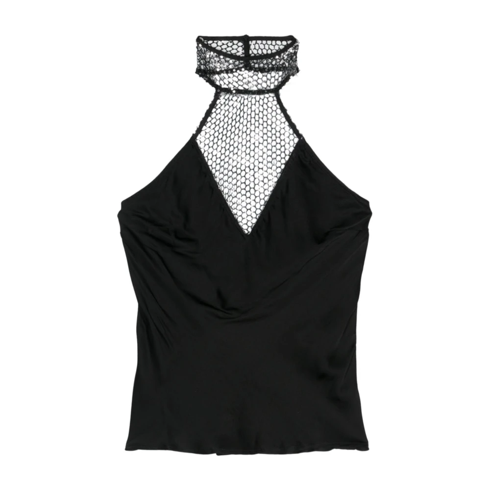Rotate Birger Christensen Zwarte Top met Draaiend Ontwerp Black Dames