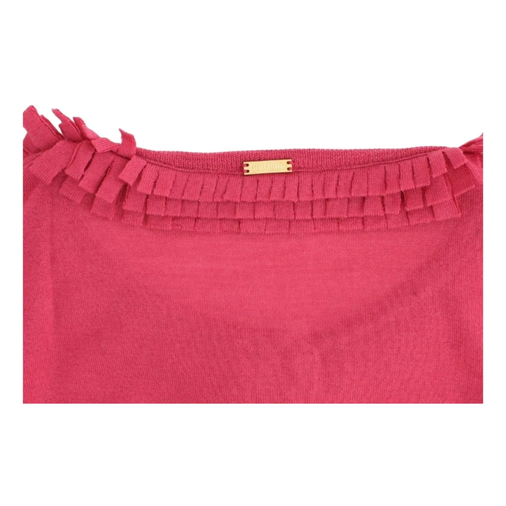 John Galliano Gerimpelde wollen vest in roze Pink Dames