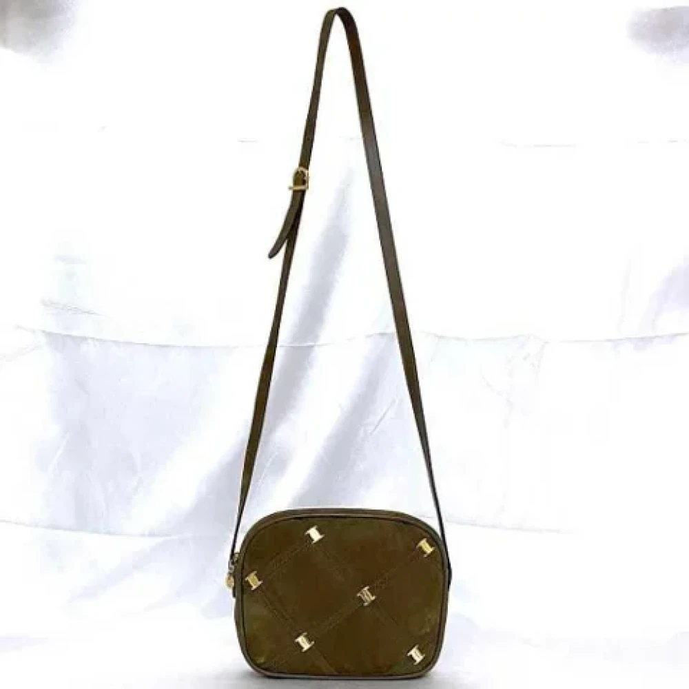 Salvatore Ferragamo Pre-owned Suede shoulder-bags Brown Dames
