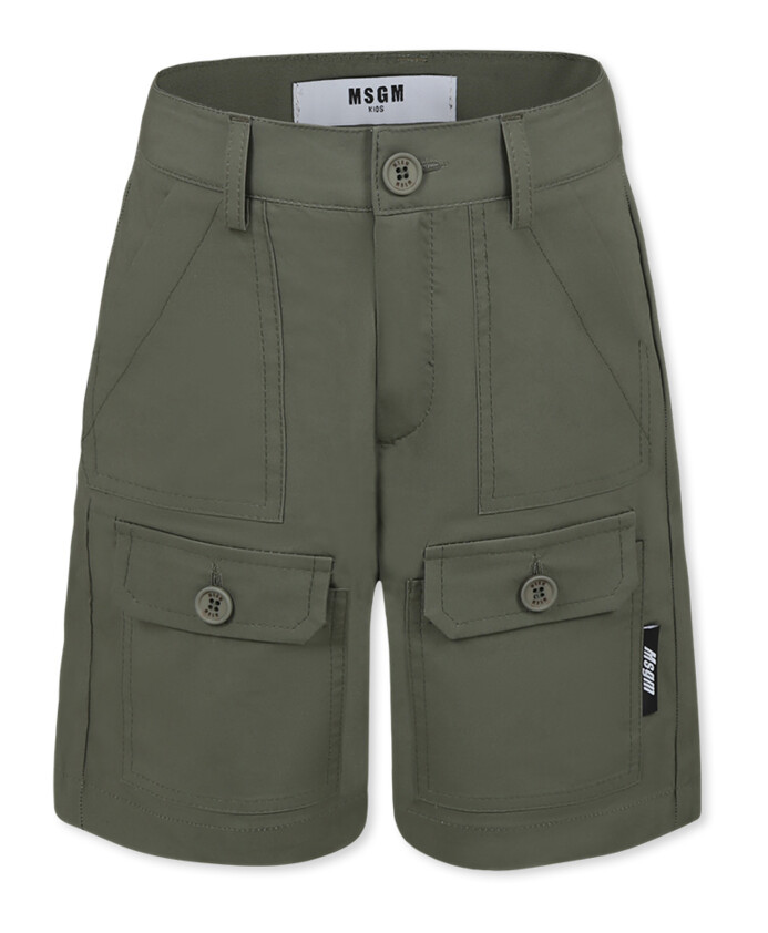 short-vert-decontracte-en-melange-de-coton