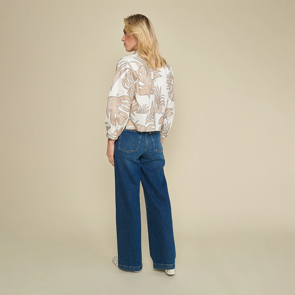 Marie Méro Bloemenprint Katoen Stretch Jas Multicolor Dames