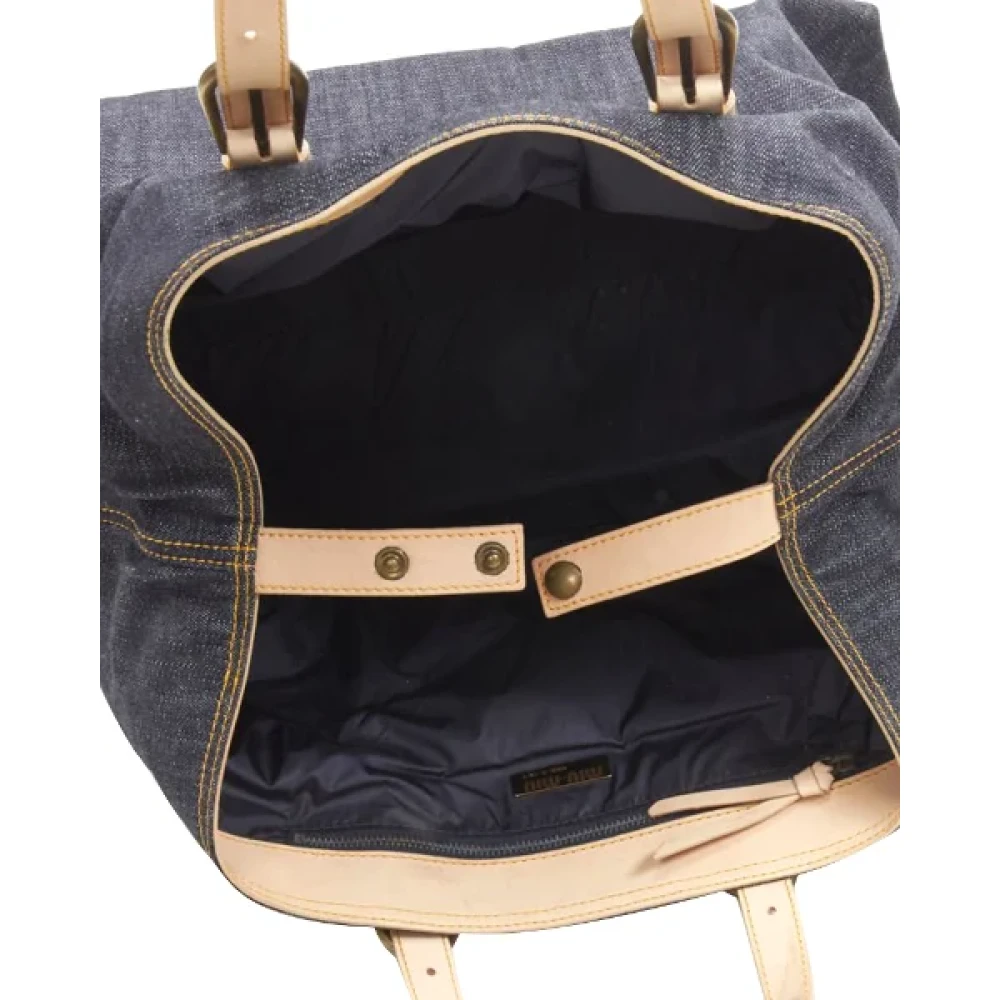Miu Pre-owned Cotton handbags Blue Dames