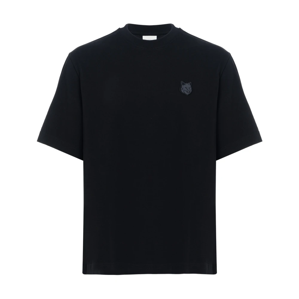 Maison Kitsuné Zwart Katoenen Oversized T-Shirt Black Heren