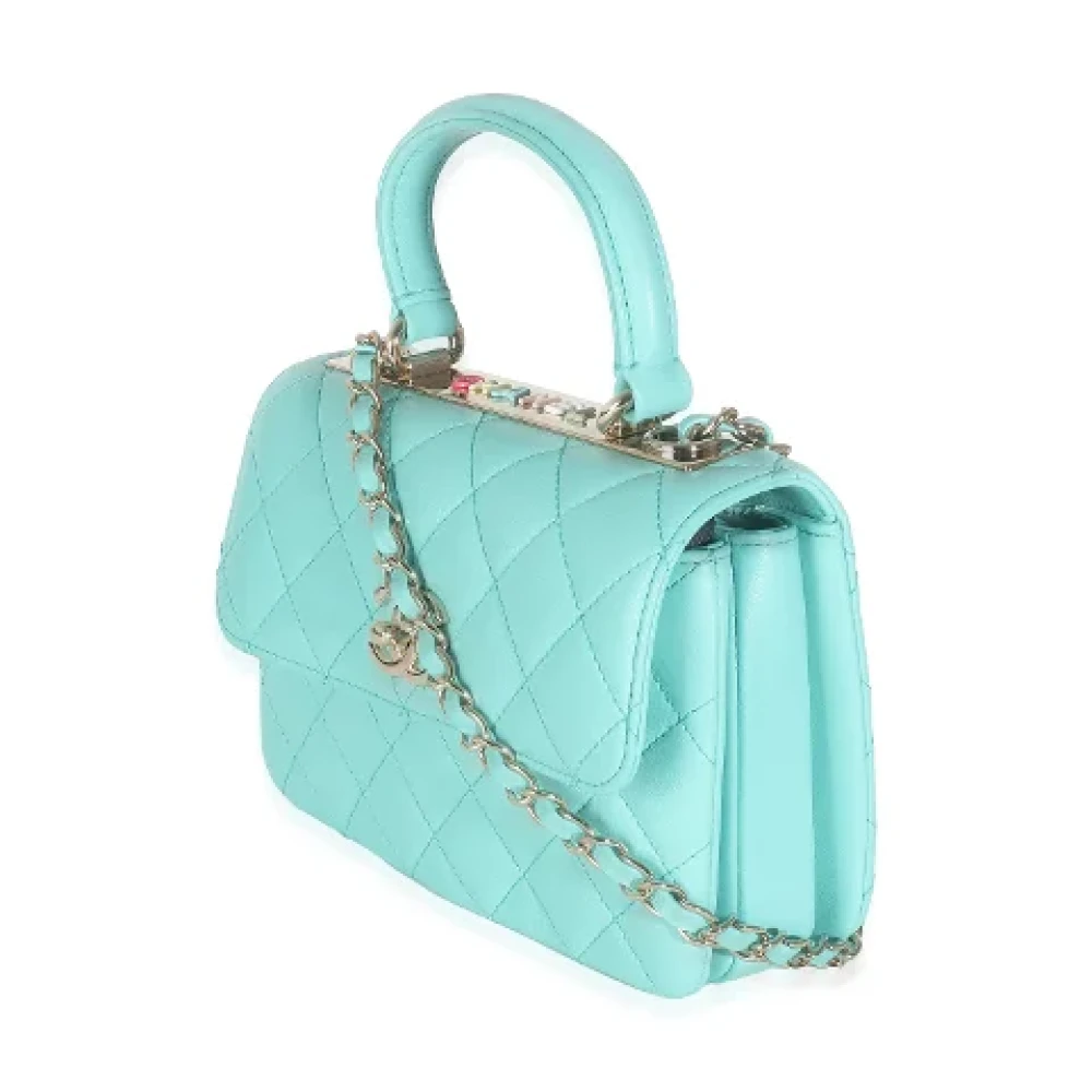 Chanel Vintage Pre-owned Leather chanel-bags Blue Dames