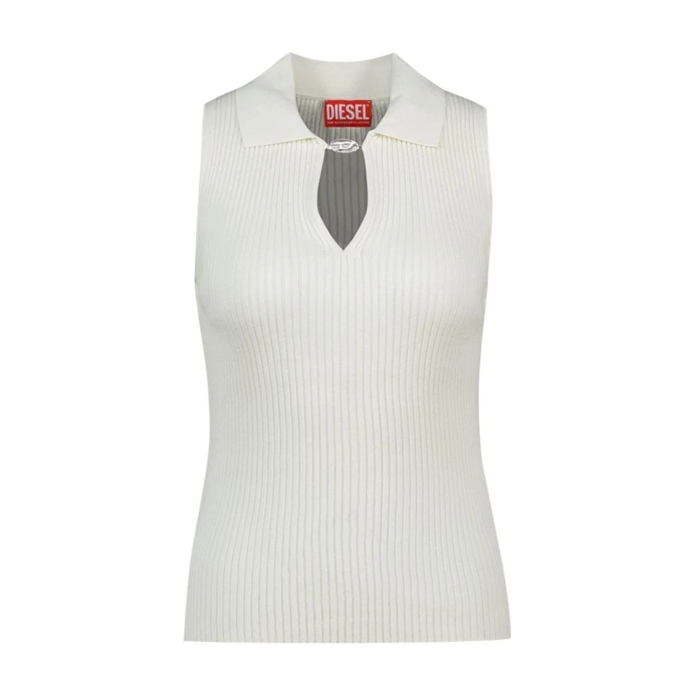 Diesel M-Lilita Top - Female - Sleeveless Tops - White - L - Tops
