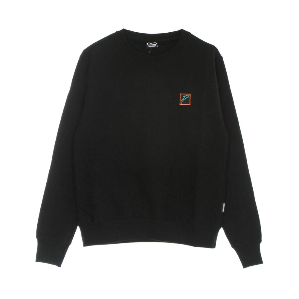 Propaganda Men's Black Crewneck Sweatshirt With Logo Print