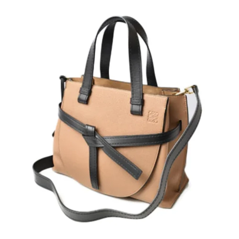 Loewe Pre-owned Fabric handbags Beige Dames