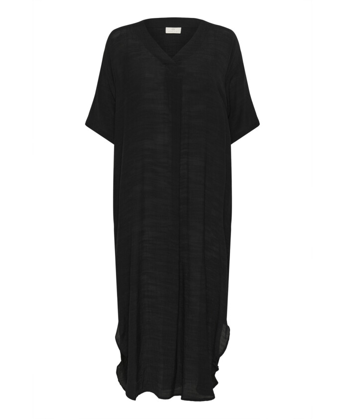 robe-noire-profonde-avec-col-en-v